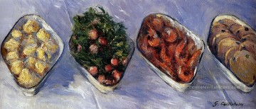 Hors D Oeuvre Impressionnistes Gustave Caillebotte Nature morte Peinture à l'huile